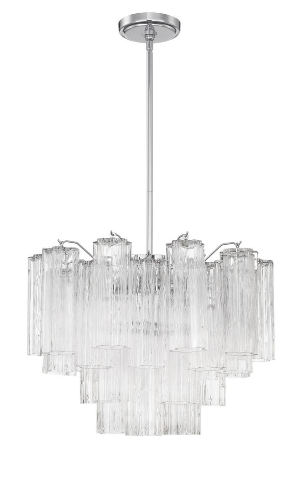 Crystorama - ADD-306-CH-CL - Six Light Chandelier - Addis - Polished Chrome