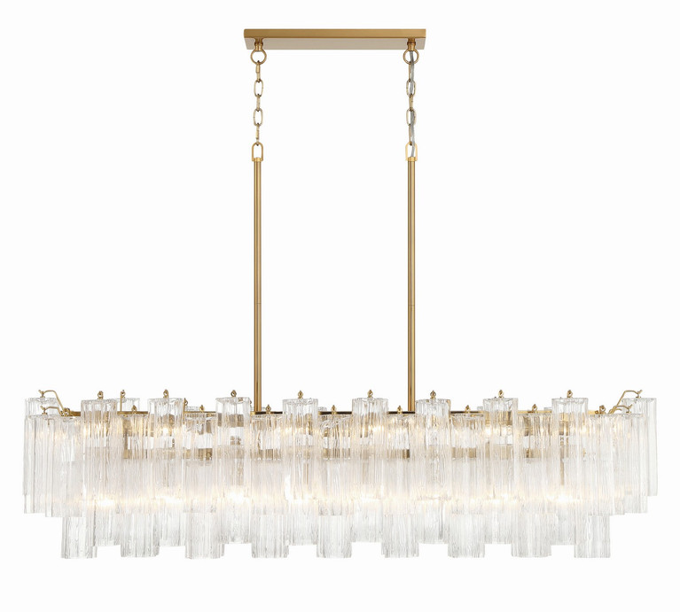 Crystorama - ADD-317-AG-CL - 14 Light Chandelier - Addis - Aged Brass