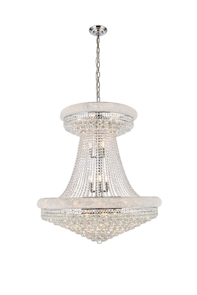 Elegant Lighting - V1800G36SC/RC - 28 Light Chandelier - Primo - Chrome