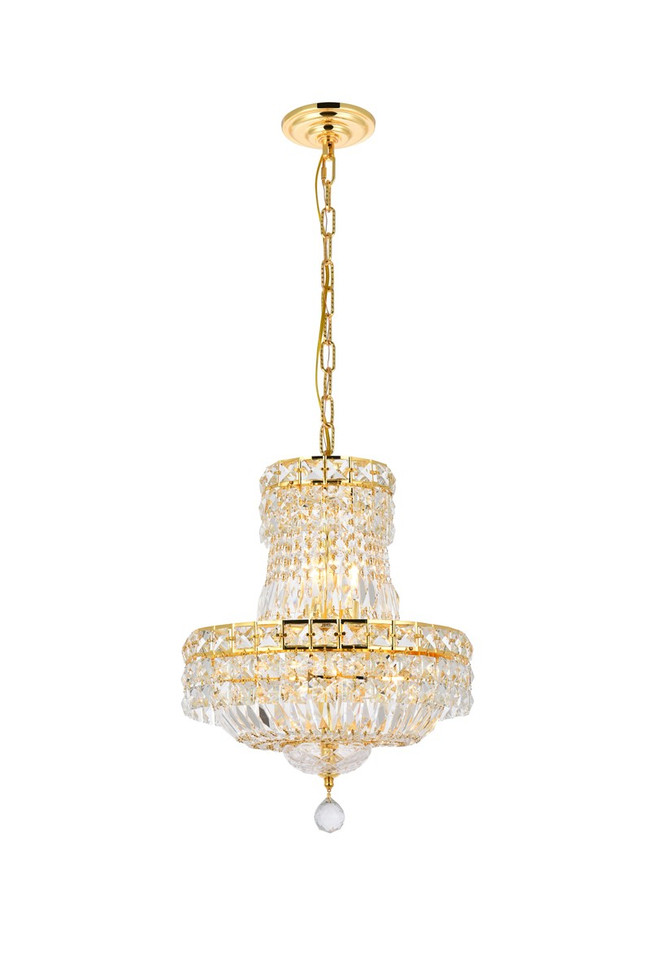 Elegant Lighting - V2528D14G/RC - Six Light Pendant - Tranquil - Gold