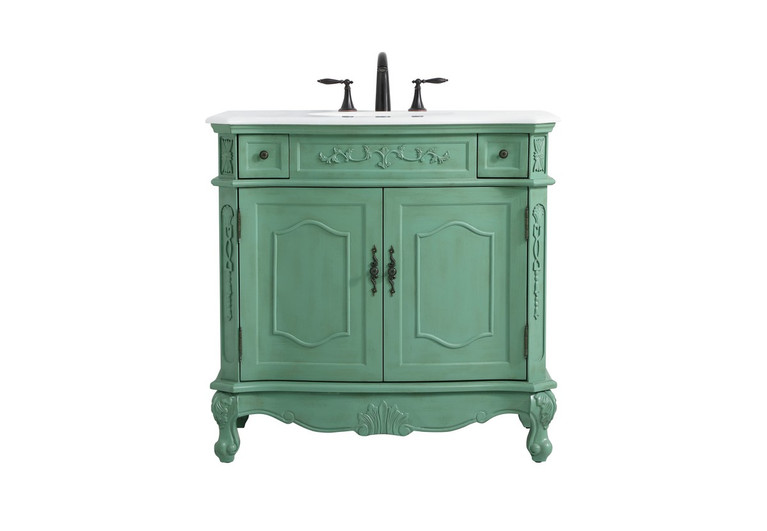 Elegant Lighting - VF10136VM-VW - Single Bathroom Vanity - Danville - Vintage mint