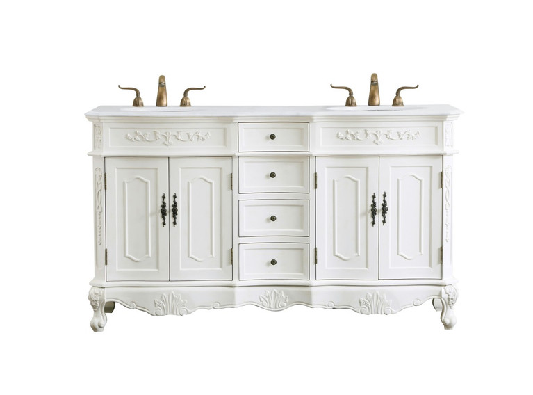 Elegant Lighting - VF10160DAW-VW - Double Bathroom Vanity - Danville - Antique white