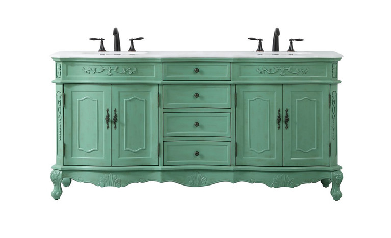 Elegant Lighting - VF10172DVM-VW - Double Bathroom Vanity - Danville - Vintage mint