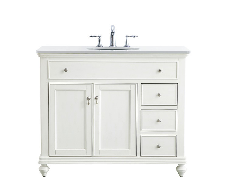 Elegant Lighting - VF12342AW-VW - Single Bathroom Vanity - Otto - Antique white