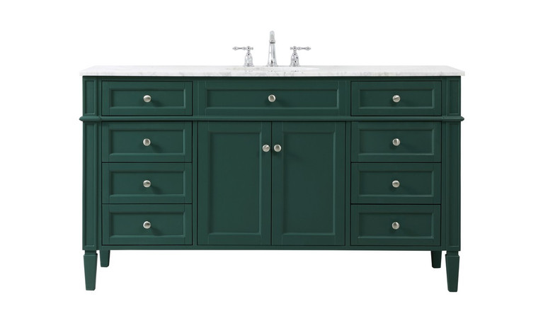 Elegant Lighting - VF12560GN - Single Bathroom Vanity - Park Avenue - green