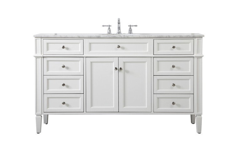 Elegant Lighting - VF12560WH - Single Bathroom Vanity - Park Avenue - white