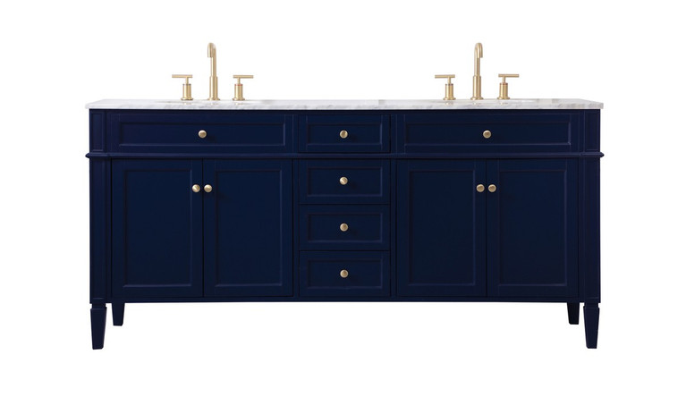 Elegant Lighting - VF12572DBL - Double Bathroom Vanity - Park Avenue - blue