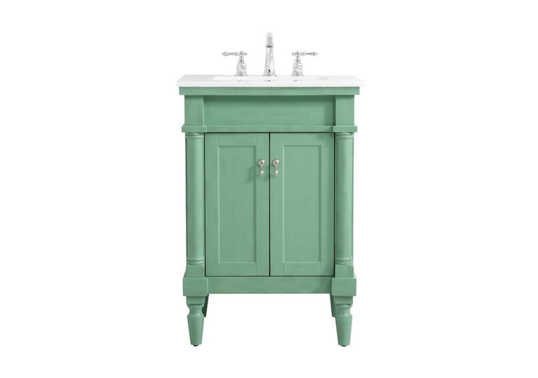 Elegant Lighting - VF13024VM-VW - Single Bathroom Vanity - Lexington - Vintage mint