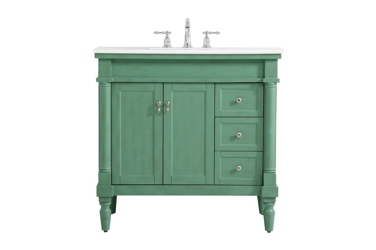 Elegant Lighting - VF13036VM-VW - Single Bathroom Vanity - Lexington - Vintage mint