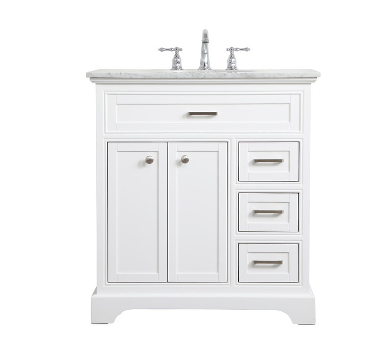 Elegant Lighting - VF15032WH - Single Bathroom Vanity - Americana - white