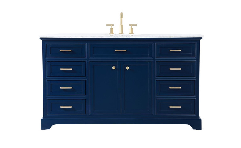 Elegant Lighting - VF15060BL - Single Bathroom Vanity - Americana - blue