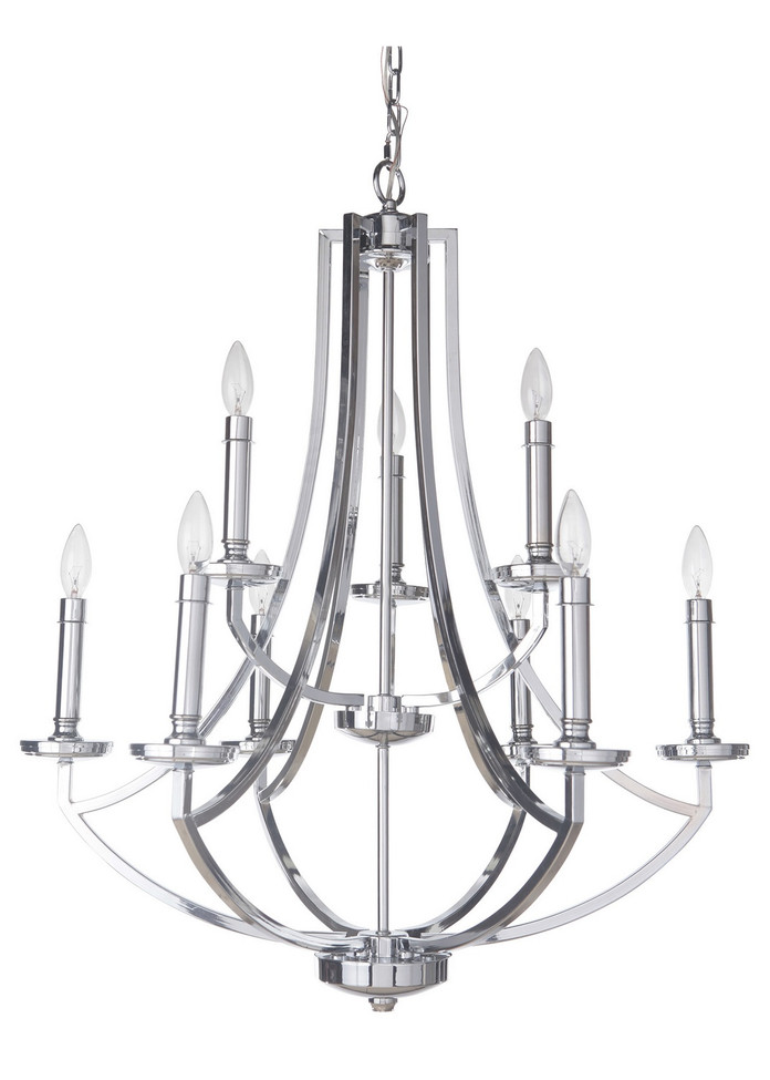 Craftmade - 40029-CH - Nine Light Chandelier - Hayden - Chrome