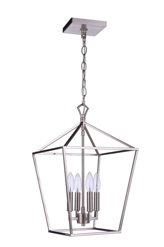 Craftmade - 56334-BNK - Four Light Foyer Pendant - Flynt II - Brushed Polished Nickel