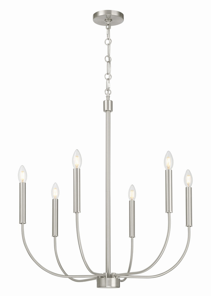 Craftmade - 59826-BNK - Six Light Chandelier - Traci - Brushed Polished Nickel