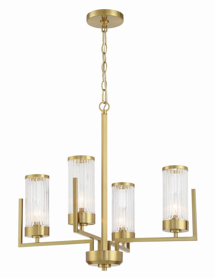 Craftmade - 60124-SB - Four Light Chandelier - Whittley - Satin Brass