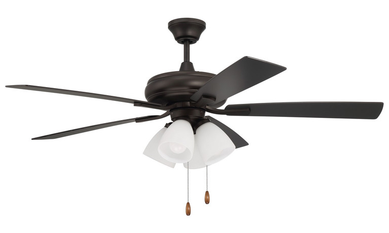 Craftmade - ECF114ESP5-ESPWLN - 52 Ceiling Fan - Eos Frost 4 Light - Espresso