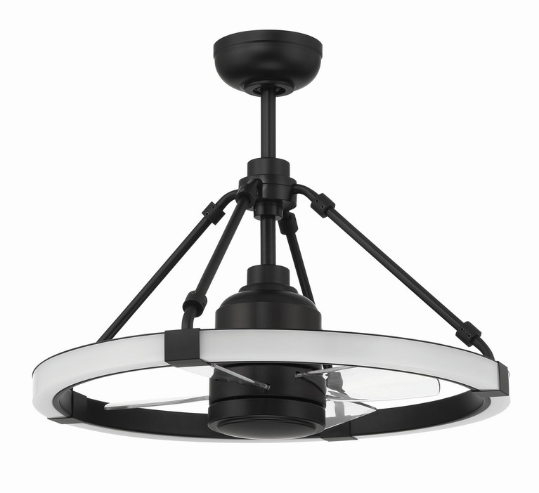 Craftmade - LVY24FB4 - 19 Ceiling Fan - Levy - Flat Black
