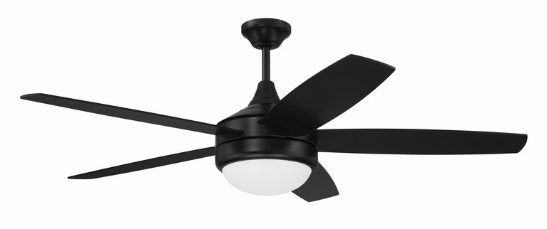 Craftmade - PHZ52FB5 - 52 Ceiling Fan - Phaze II 5- Blade - Flat Black
