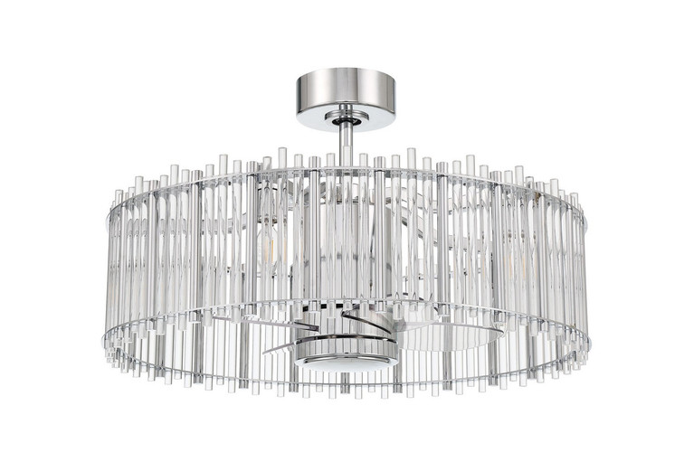 Craftmade - RVL28CH4 - 24 Ceiling Fan - Reveal Fandelier - Chrome