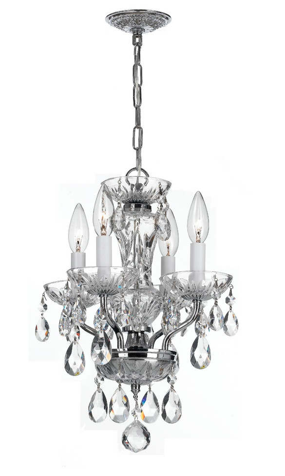 Crystorama - 5534-CH-CL-I - Four Light Mini Chandelier - Welton - Polished Chrome