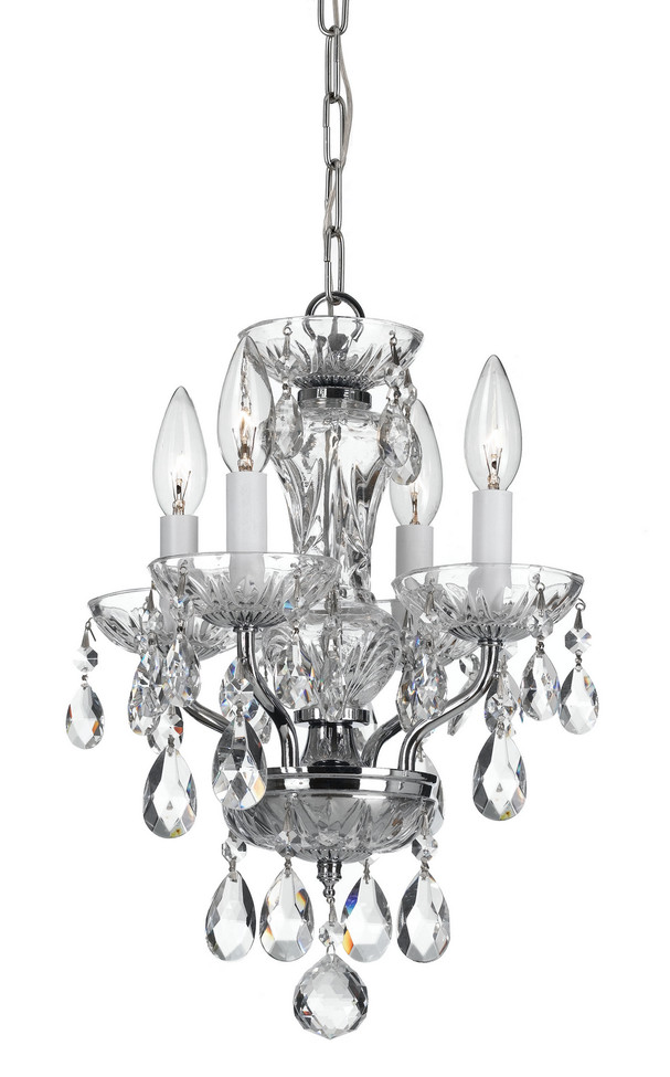 Crystorama - 5534-CH-CL-SAQ - Four Light Chandelier - Welton - Polished Chrome
