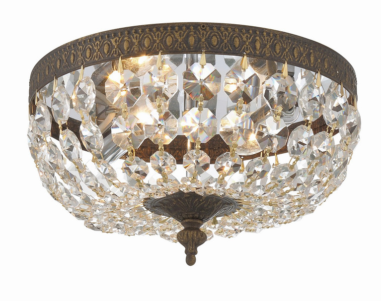 Crystorama - 710-EB-CL-I - Two Light Flush Mount - Waltham - English Bronze