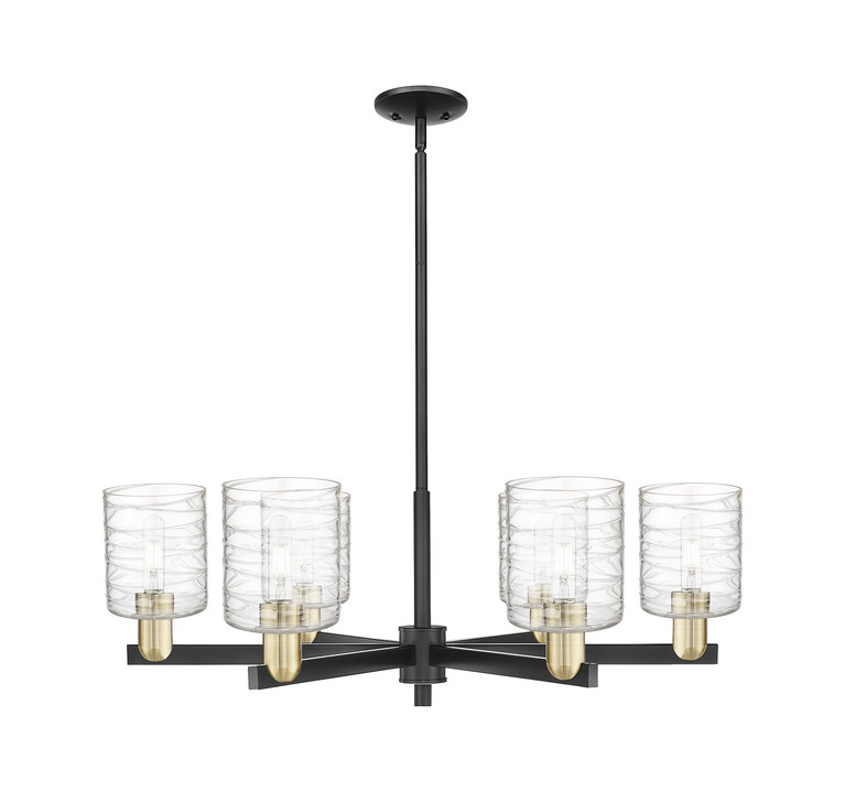 Innovations - 716-6CR-BAB-G1113 - Six Light Chandelier - Arcadia - Black Antique Brass