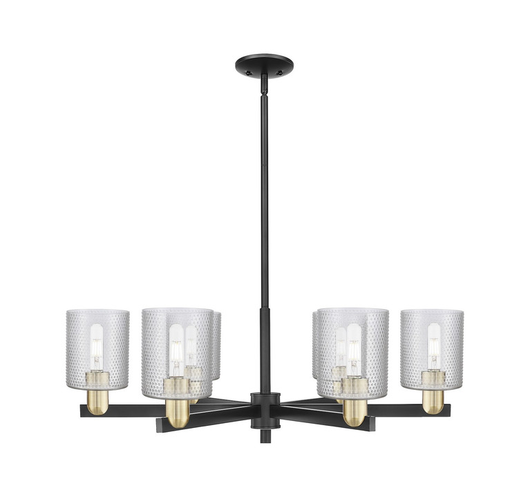 Innovations - 716-6CR-BAB-G112 - Six Light Chandelier - Arcadia - Black Antique Brass