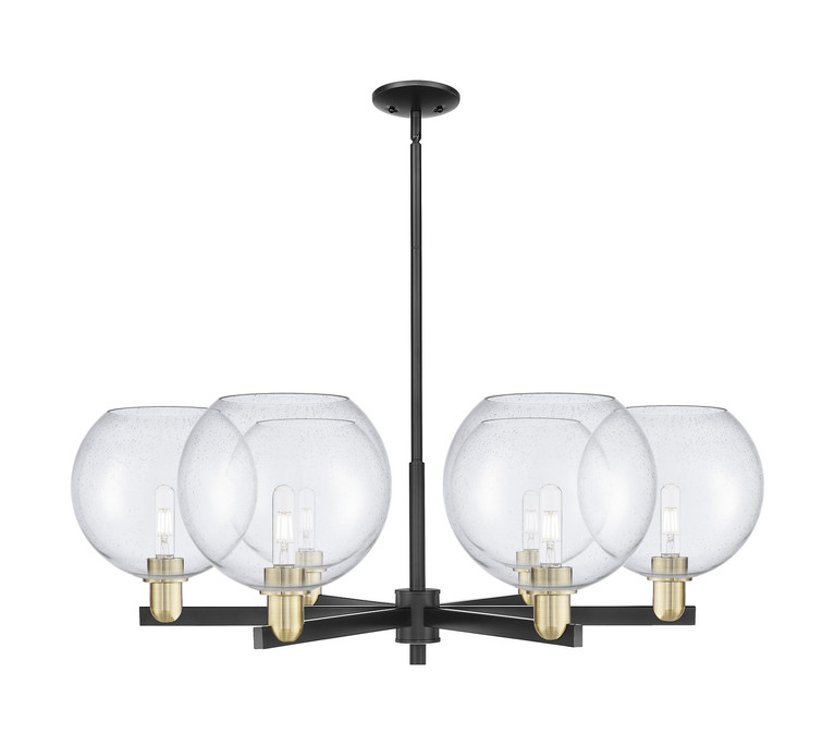 Innovations - 716-6CR-BAB-G124-10 - Six Light Chandelier - Arcadia - Black Antique Brass