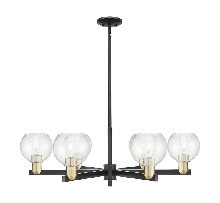 Innovations - 716-6CR-BAB-G124-6 - Six Light Chandelier - Arcadia - Black Antique Brass
