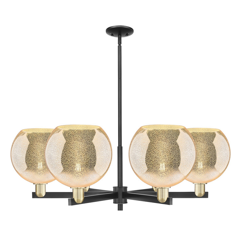 Innovations - 716-6CR-BAB-G128-10 - Six Light Chandelier - Arcadia - Black Antique Brass