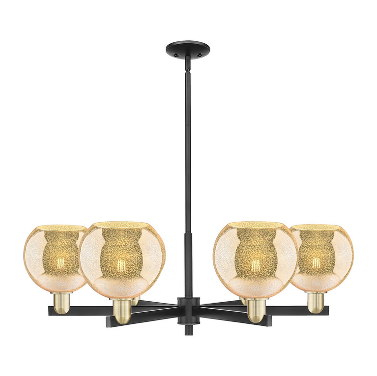Innovations - 716-6CR-BAB-G128-8 - Six Light Chandelier - Arcadia - Black Antique Brass