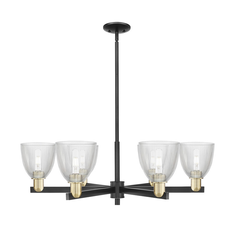 Innovations - 716-6CR-BAB-G382 - Six Light Chandelier - Arcadia - Black Antique Brass