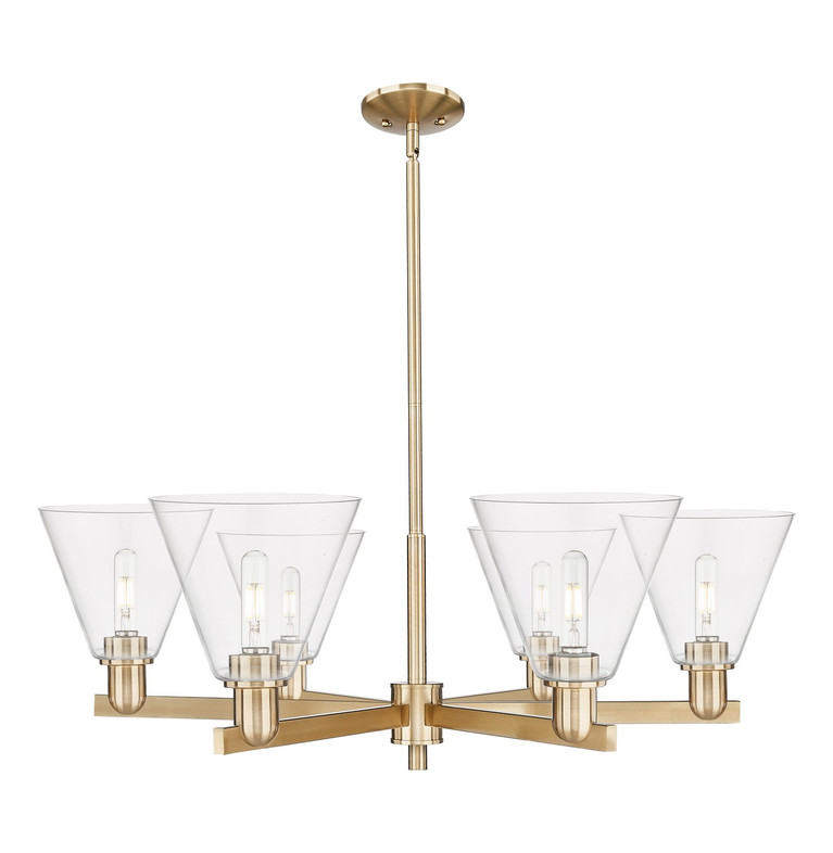 Innovations - 716-6CR-CB-GBC-82 - Six Light Chandelier - Arcadia - Champagne Bronze