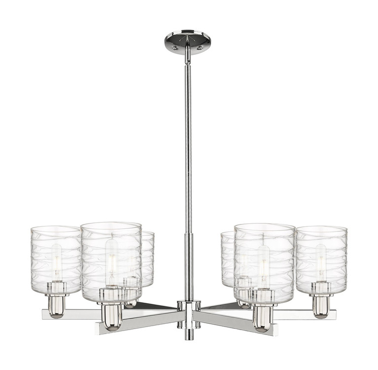 Innovations - 716-6CR-PN-G1113 - Six Light Chandelier - Arcadia - Polished Nickel