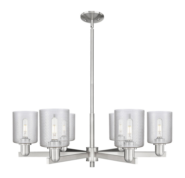 Innovations - 716-6CR-SN-G112 - Six Light Chandelier - Arcadia - Satin Nickel