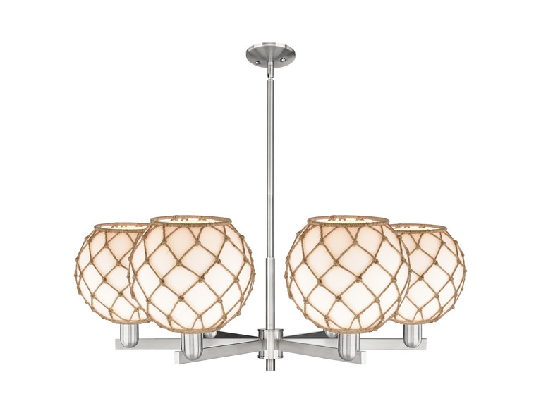 Innovations - 716-6CR-SN-G121-10RB - Six Light Chandelier - Arcadia - Satin Nickel