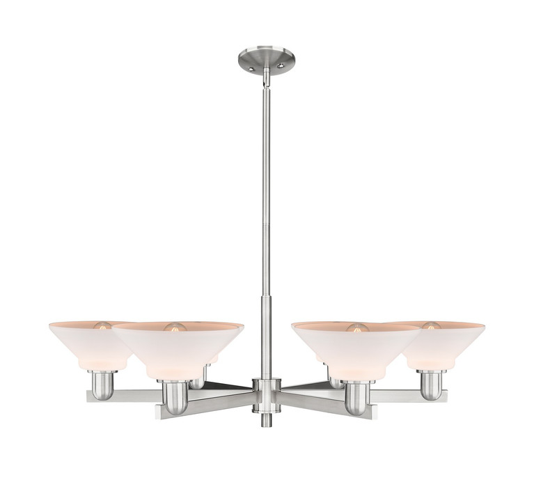 Innovations - 716-6CR-SN-G131 - Six Light Chandelier - Arcadia - Satin Nickel