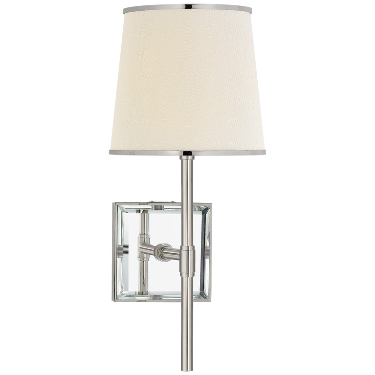 manufacturer_finish:Polished Nickel and Mirror|manufacturer_glass:5.25 x 6.5 x 6 Linen with Polished Nickel Trim