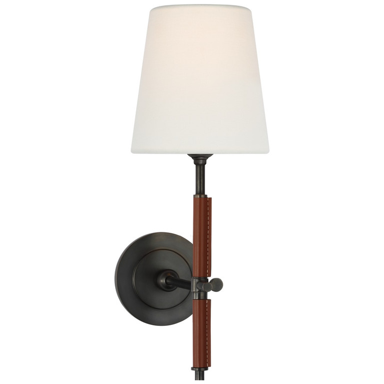 manufacturer_finish:Bronze and Saddle Leather|manufacturer_glass:4 x 5.5 x 6 Linen