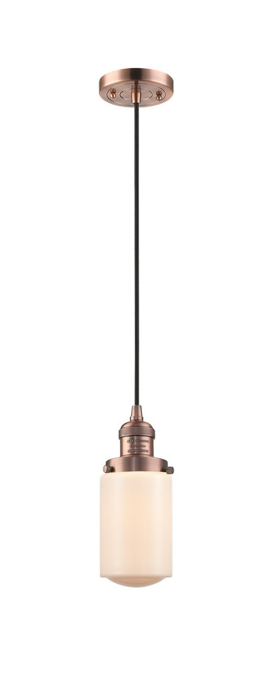 Innovations - 201C-AC-G311-LED - LED Mini Pendant - Franklin Restoration - Antique Copper