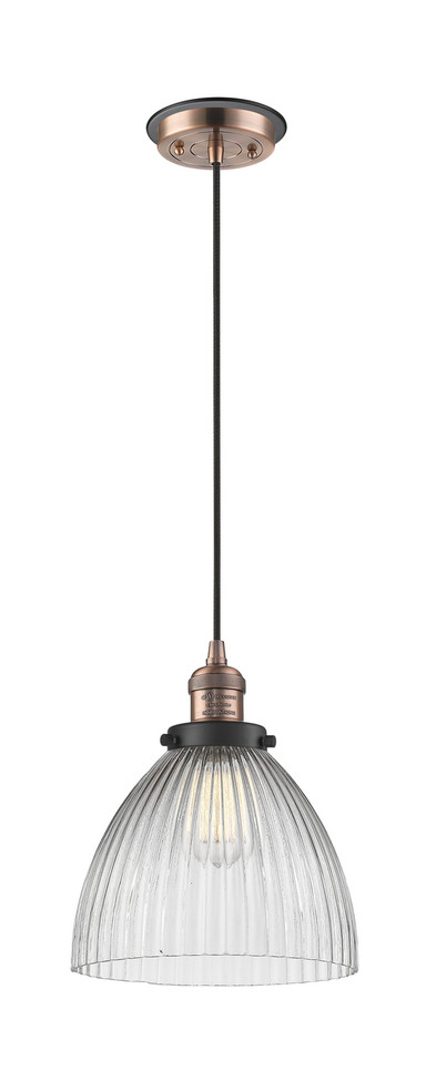 Innovations - 201CBP-ACBK-G222 - One Light Mini Pendant - Franklin Restoration - Antique Copper
