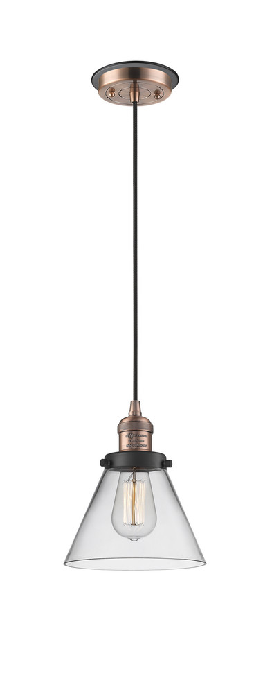 Innovations - 201CBP-ACBK-G42 - One Light Mini Pendant - Franklin Restoration - Antique Copper