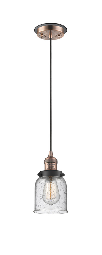 Innovations - 201CBP-ACBK-G54 - One Light Mini Pendant - Franklin Restoration - Antique Copper