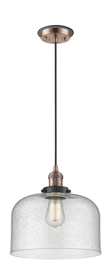 Innovations - 201CBP-ACBK-G74-L - One Light Mini Pendant - Franklin Restoration - Antique Copper