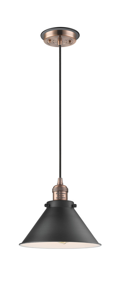 Innovations - 201CBP-ACBK-M10-BK - One Light Mini Pendant - Franklin Restoration - Antique Copper