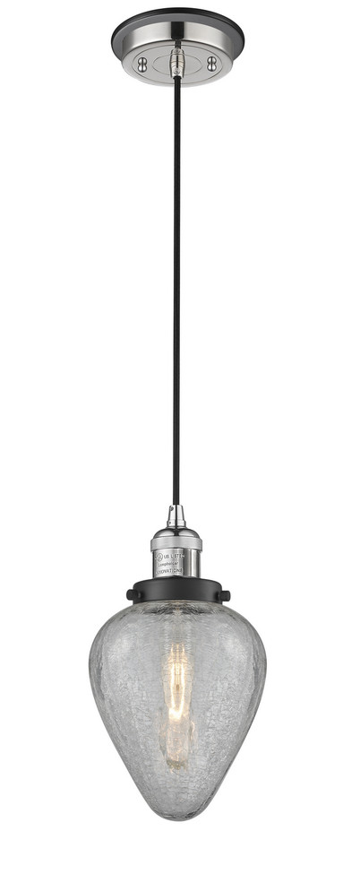Innovations - 201CBP-PNBK-G165 - One Light Mini Pendant - Franklin Restoration - Polished Nickel