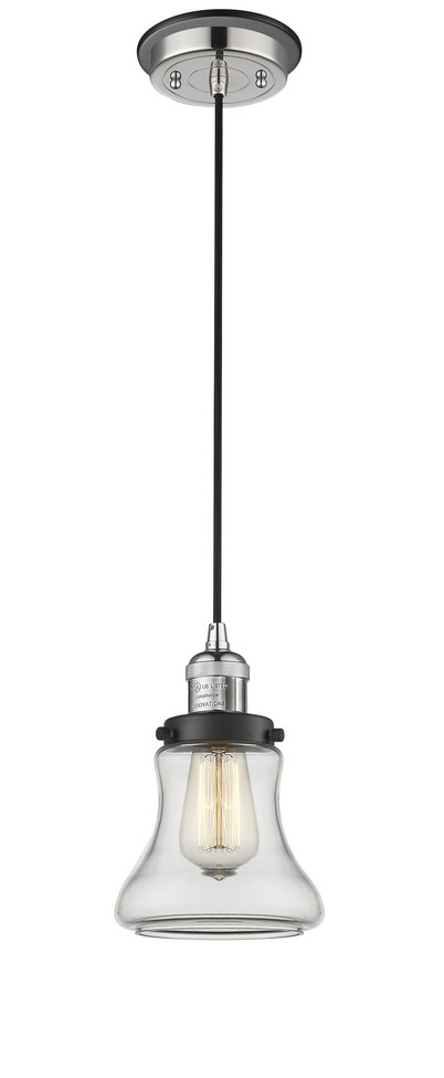Innovations - 201CBP-PNBK-G192 - One Light Mini Pendant - Franklin Restoration - Polished Nickel