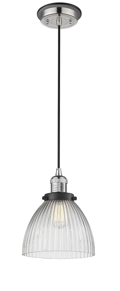 Innovations - 201CBP-PNBK-G222 - One Light Mini Pendant - Franklin Restoration - Polished Nickel