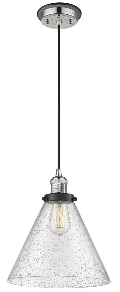 Innovations - 201CBP-PNBK-G44-L - One Light Mini Pendant - Franklin Restoration - Polished Nickel